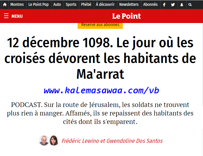 jour Croiss dvorent habitants Ma'arrat
